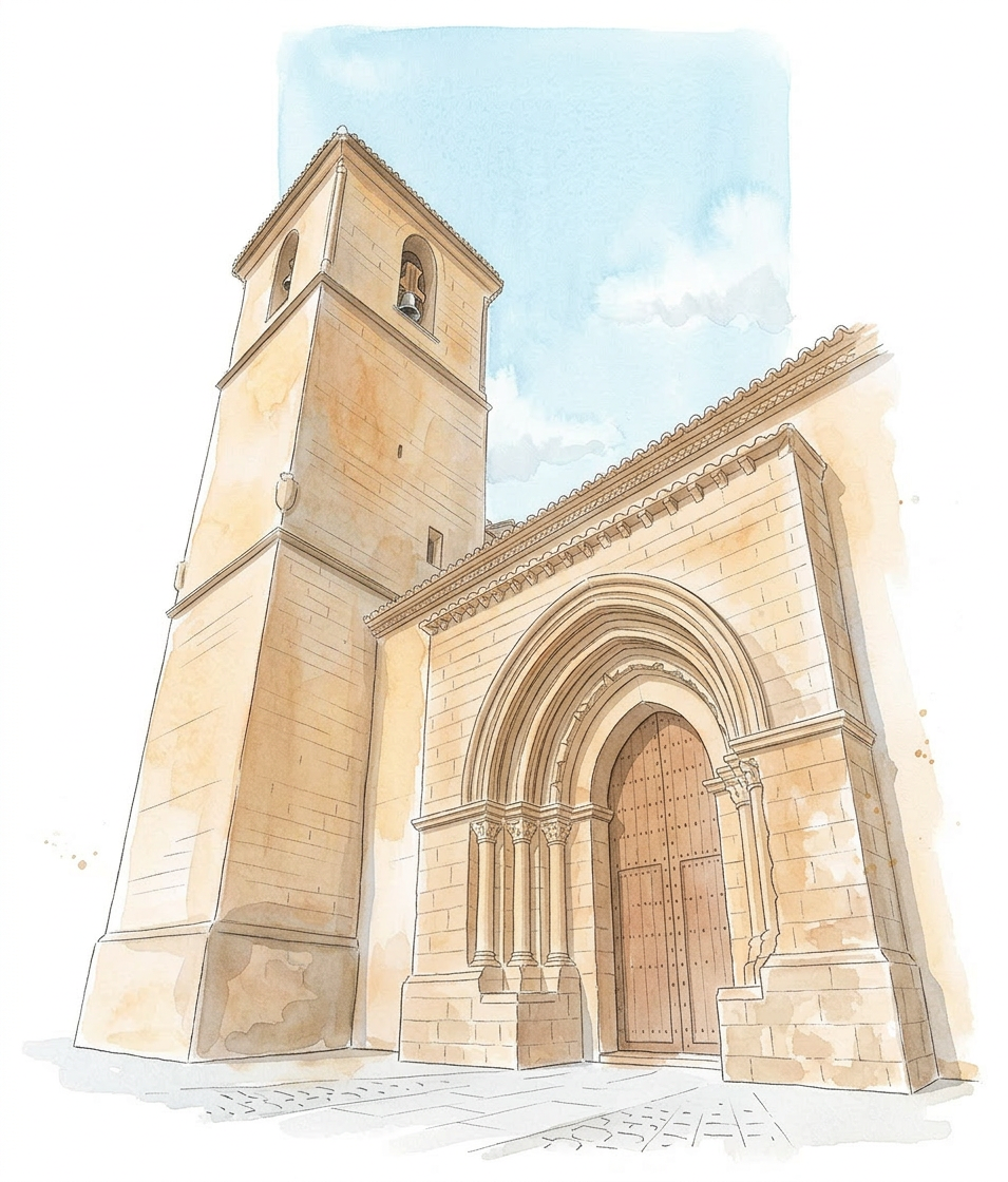 Acuarela de la Parroquia de El Salvador